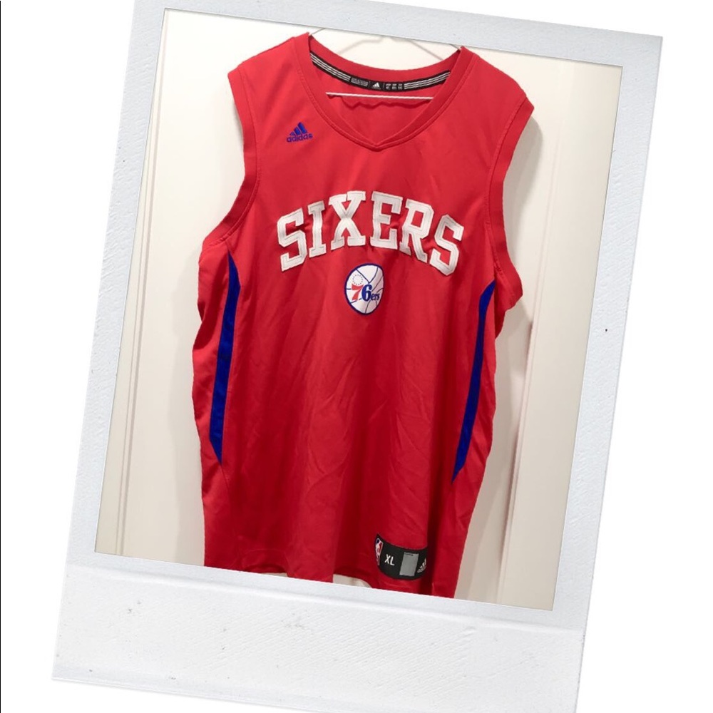 Adidas Sixers Red Basketball Jersey